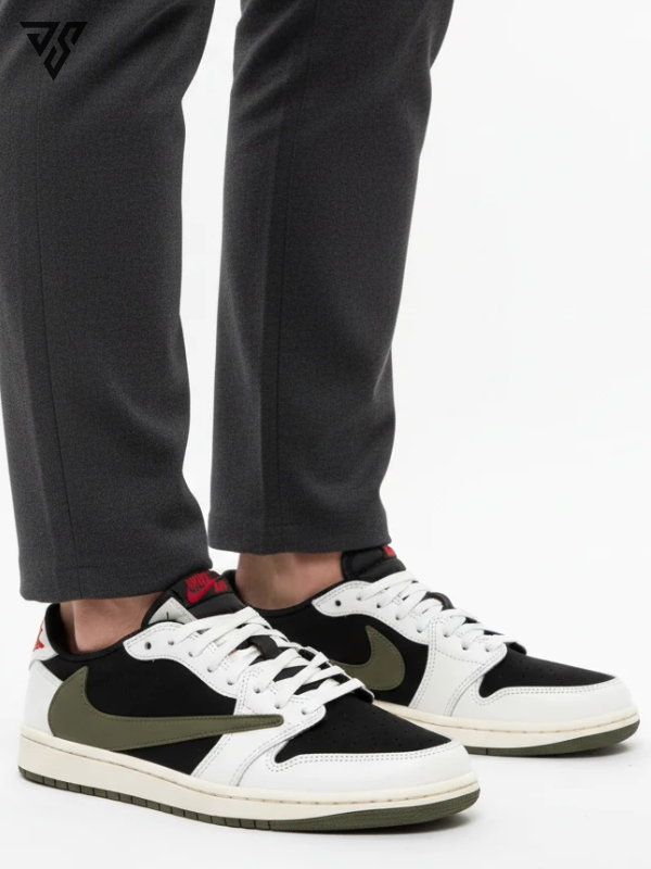 کتونی مردانه نایک ایر جردن 1 تراویس اسکات الیو ( Nike Air Jordan 1 Low Travis Scott Olive ) کتونی مردانه نایک ایر جردن 1 تراویس اسکات الیو ( Nike Air Jordan 1 Low Travis Scott Olive )