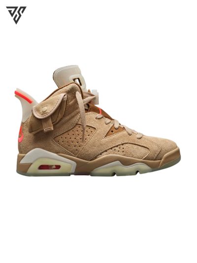 کتونی مردانه نایک ایر جردن 6 رترو تراویس اسکات بریتیش خاکی Nike Air Jordan 6 Retro Travis Scott British Khaki