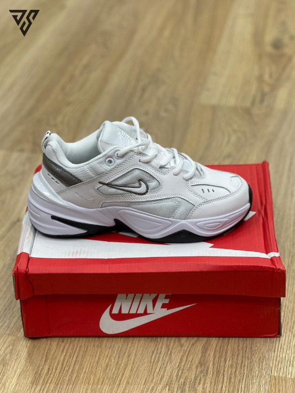 کتونی زنانه نایک تکنو سفید طوسی Nike M2K Tekno کتونی زنانه نایک تکنو سفید طوسی Nike M2K Tekno